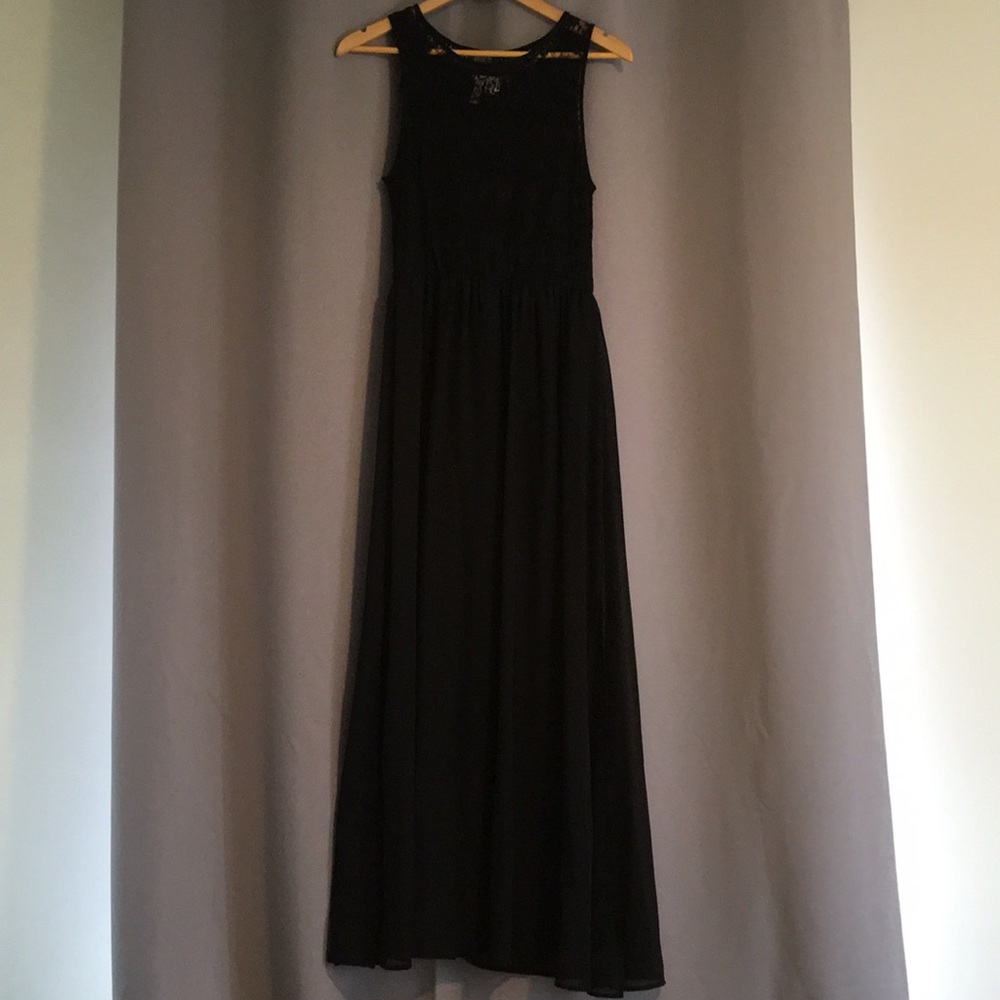 Mini dress with maxi overlay